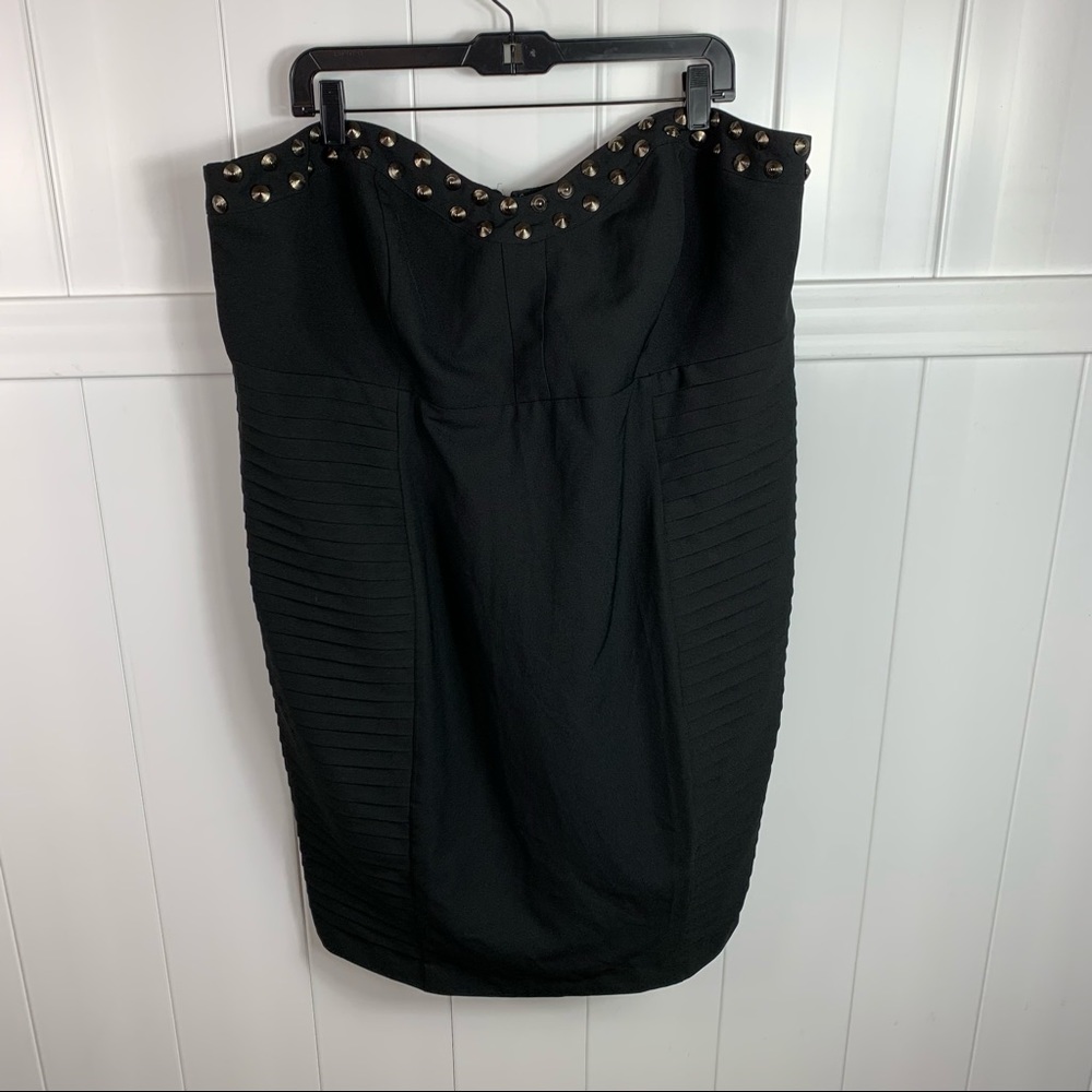 COPY - NEW Torrid Black Studded Strapless Dress Plus 24 - Picture 2 of 10